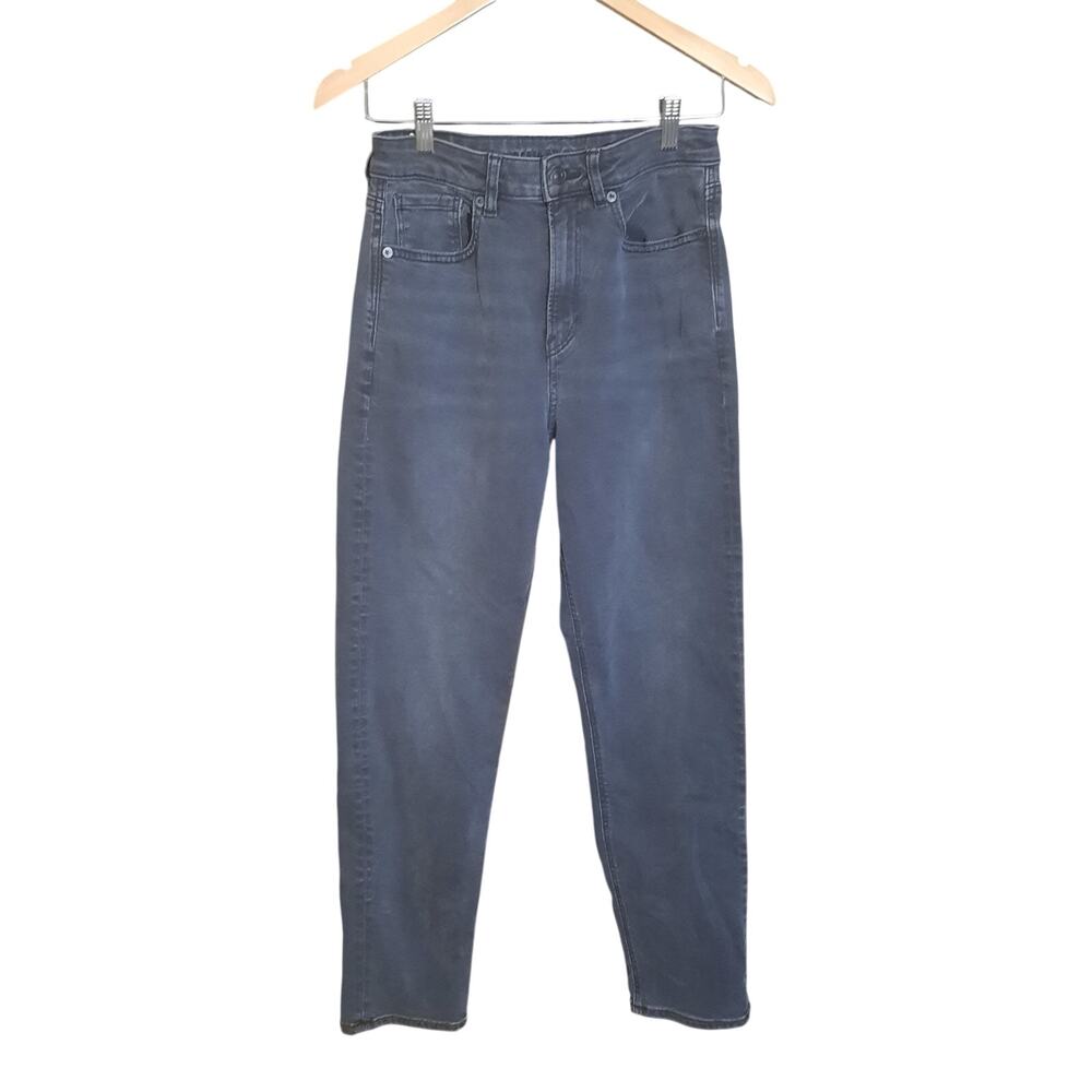 American Eagle Womens High-Rise Black Straight Leg Classic 5 Pocket Size 6